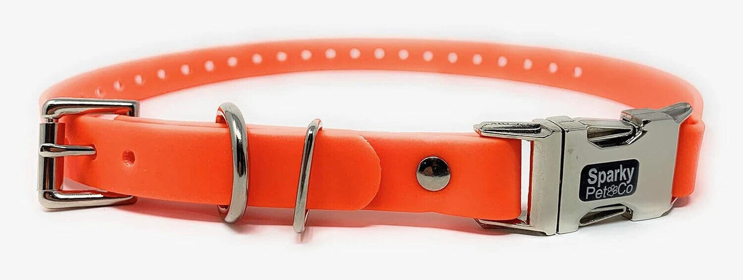 Sparky Pet Co Apollo ECollar Replacement Strap Biothane Double Buckle Metal Clasp (Variants)