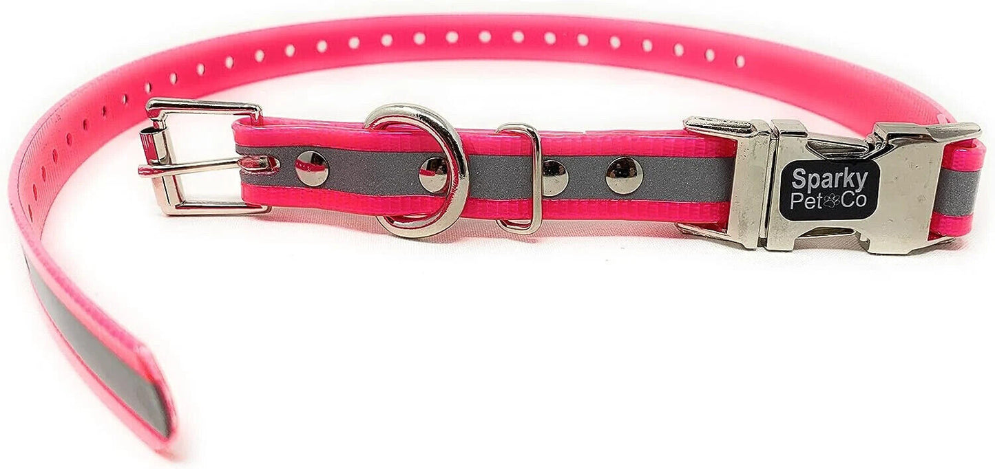 Sparky Pet Co Apollo ECollar Replacement Strap Biothane Double Buckle Metal Clasp (Variants)