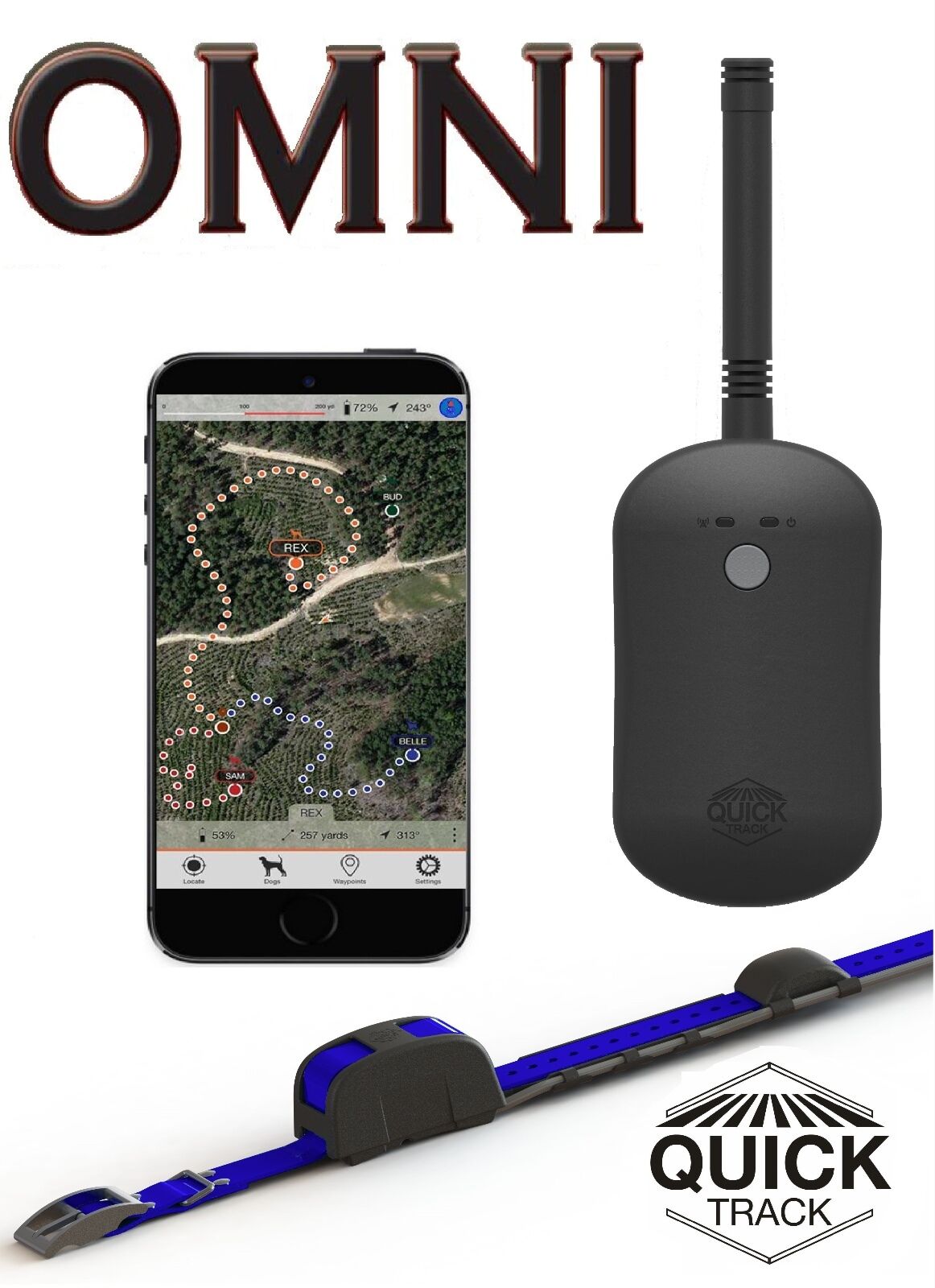 Quick Track OMNI Quick Track GPS receiver for Tracking Collars Up To 10 Dogs!