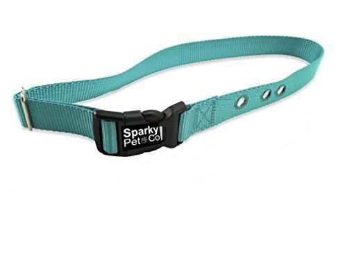 Sparky Pet Co 1” Nylon 3-Hole Consecutive Dog Fence E-Collar Receiver Strap – Universal Fit for Bark; Training Systems - Teal
