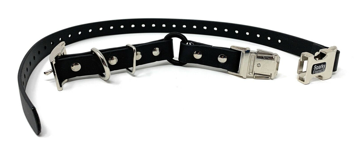 Sparky Pet Co - 3/4" Zeus ECollar Replacement Strap - Bungee Loop Dog Collar Biothane - 7 Colors