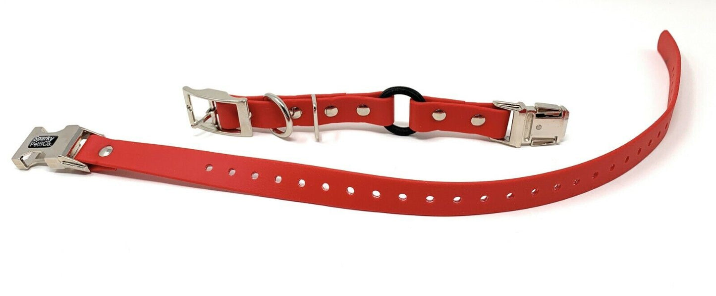 Sparky Pet Co - 3/4" Zeus ECollar Replacement Strap - Bungee Loop Dog Collar Biothane - 7 Colors