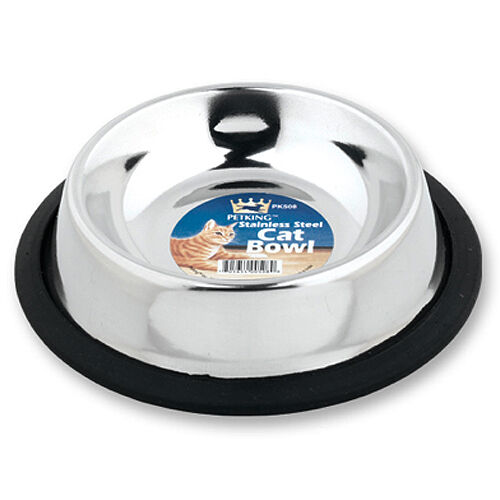 Stainless Steel Cat Bowls Small Dog Water Food No Tip Bowls 6 oz - 6 Bowls