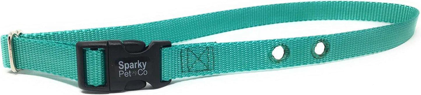 Sparky Pet Co 3/4" Nylon E-Collar Replacement Strap – 2-Hole 1 5/8" Apart – Universal Fit for Dog Fence Systems (Variants)