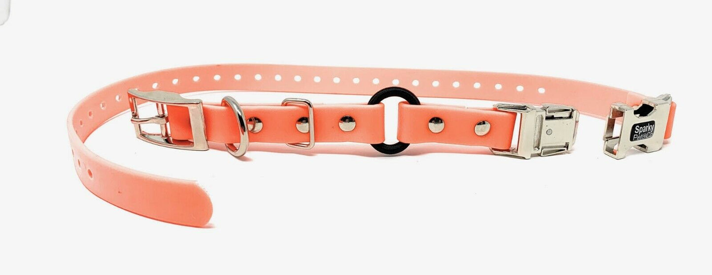 Sparky Pet Co - 3/4" Zeus ECollar Replacement Strap - Bungee Loop Dog Collar Biothane - 7 Colors
