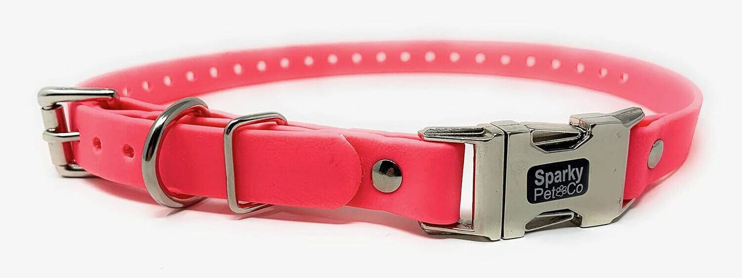 Sparky Pet Co Apollo ECollar Replacement Strap Biothane Double Buckle Metal Clasp (Variants)