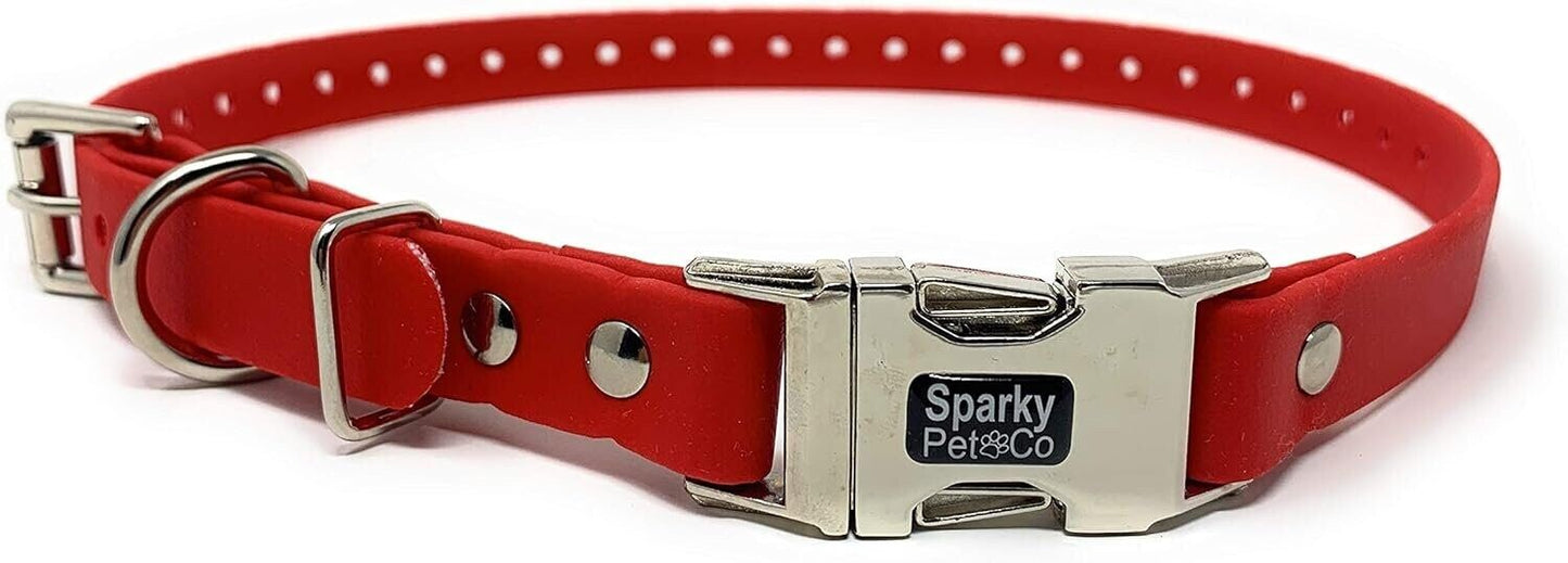 Sparky Pet Co Apollo ECollar Replacement Strap Biothane Double Buckle Metal Clasp (Variants)
