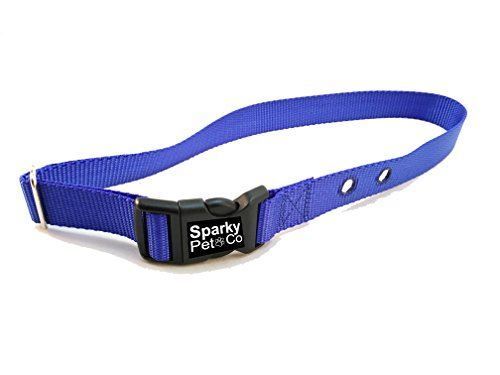Sparky Pet Co Blue Dog Fence Receiver Heavy Duty Replacement Dog Strap 3/4 Nylon 2 Hole 1.25 - Blue