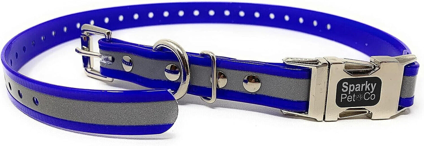 Sparky Pet Co Apollo ECollar Replacement Strap Biothane Double Buckle Metal Clasp (Variants)