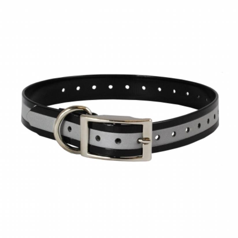 (2) Sparky Pet Co 1" Square Buckle High Flex Dog Strap - Reflective - 1 - Black/1 - Pink