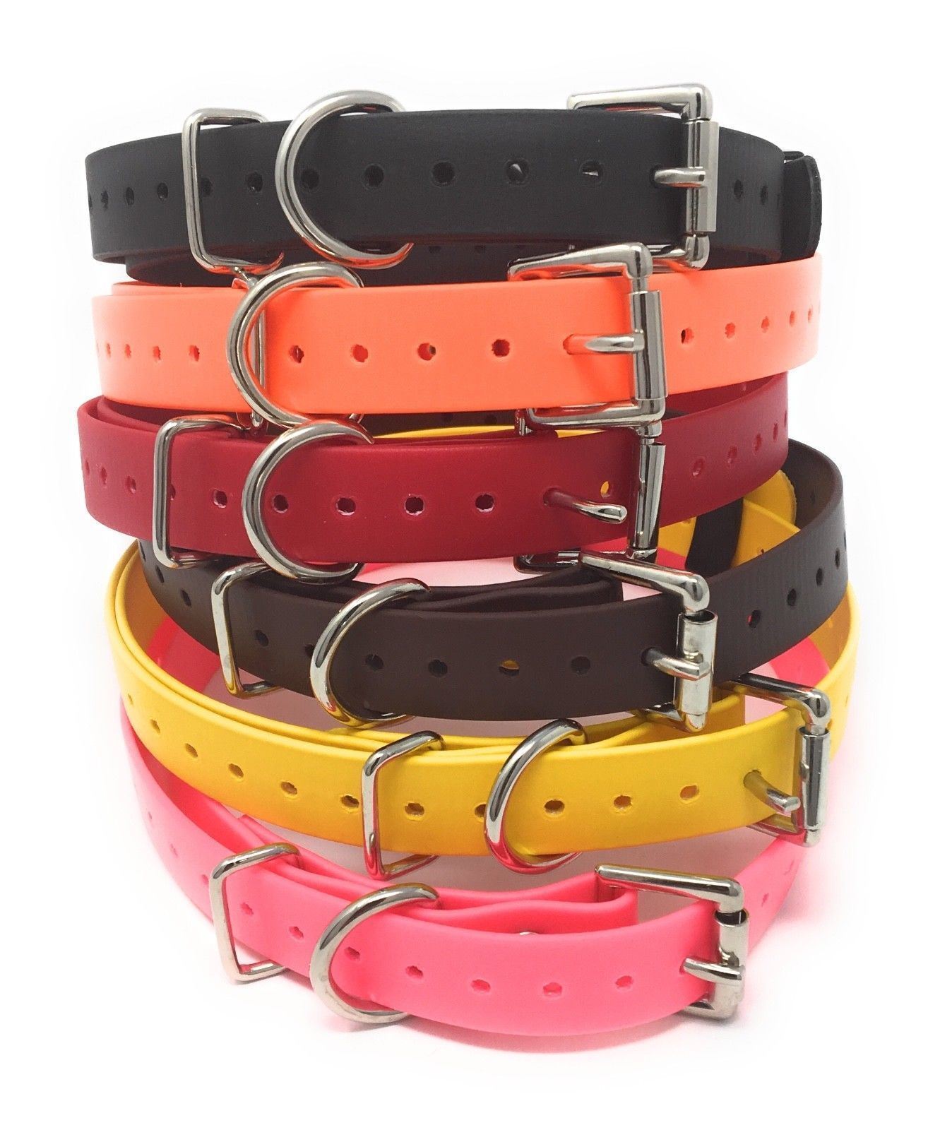E Collar 3/4" Biothane Dog Straps- 6 Colors to Choose From