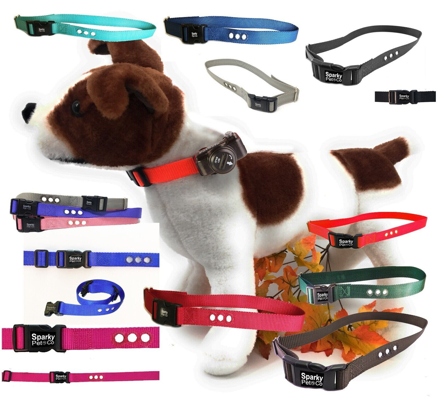 3 -3/4" Nylon Dog Fence Collar Receiver Strap 3 Consecutive Hole PBC-302 PDBC300
