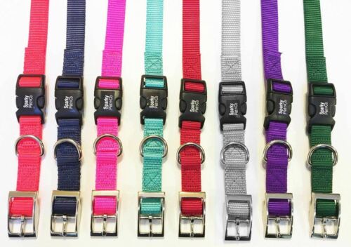 Sparky Pet Co 1" Heavy Duty Nylon E Collar Double Buckle Strap - 13 colors