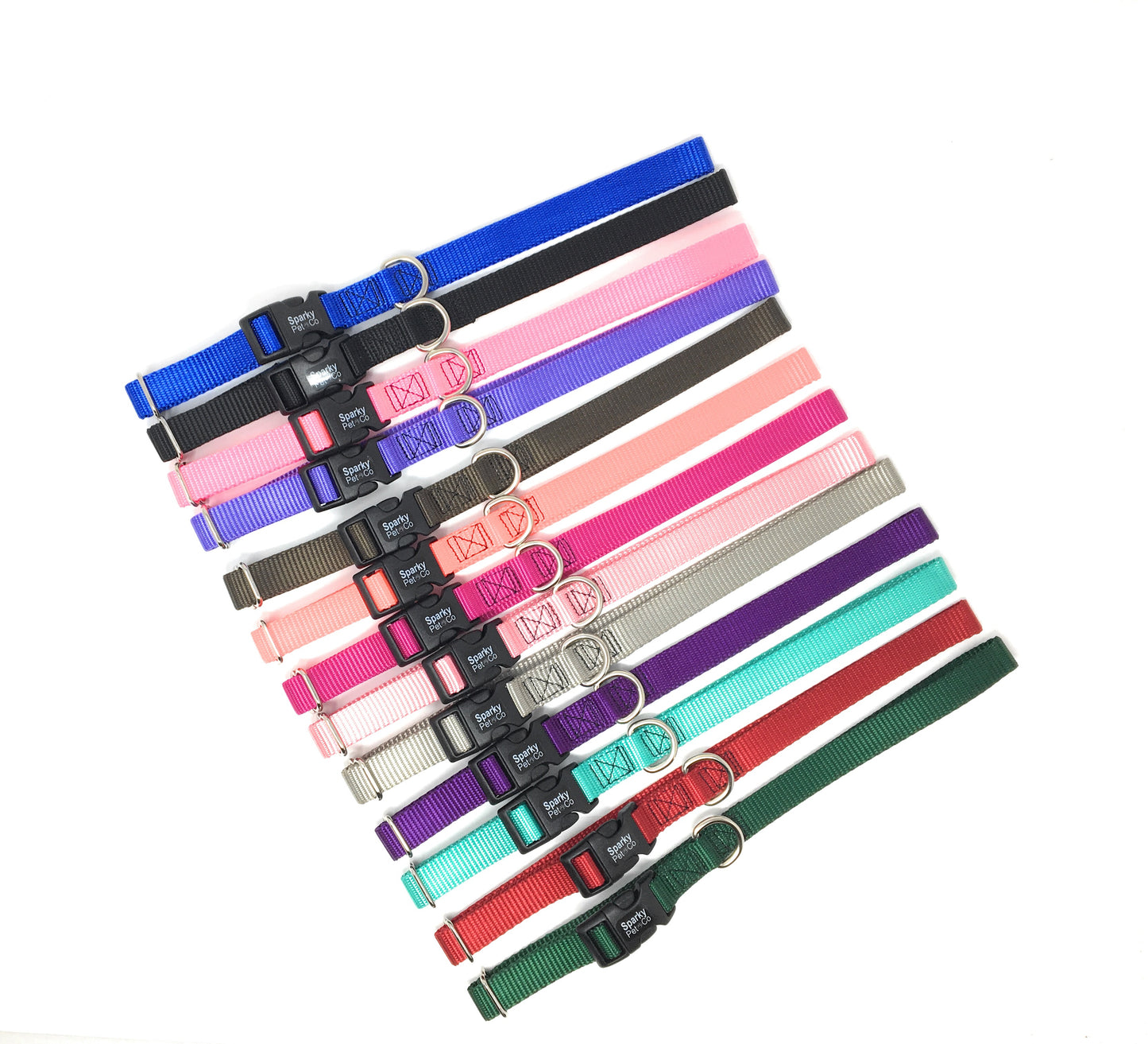 Sparky Pet Co 3/4" Universal Clip-N-Go Adjustable Nylon Dog Collars (Variants)