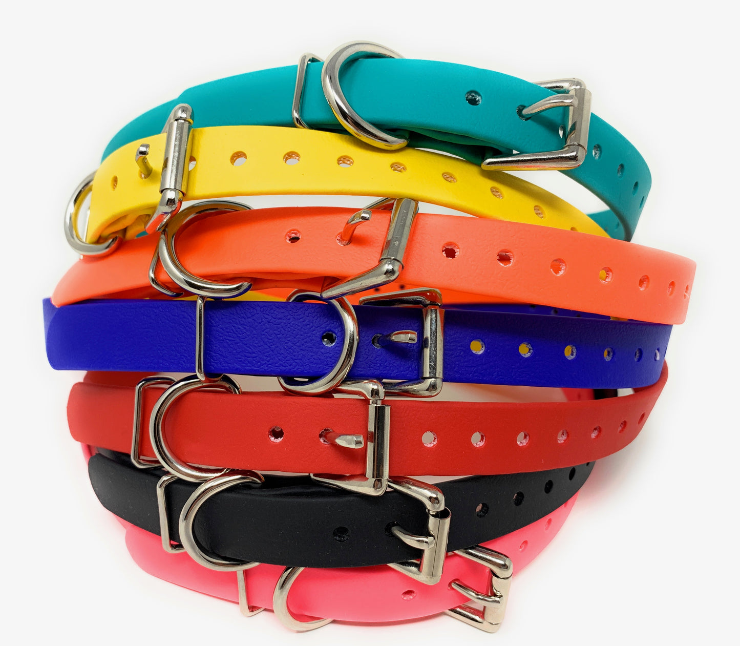 Sparky Pet Co 1" Waterproof Biothane Replacement Roller Buckle Dog Collar - Red