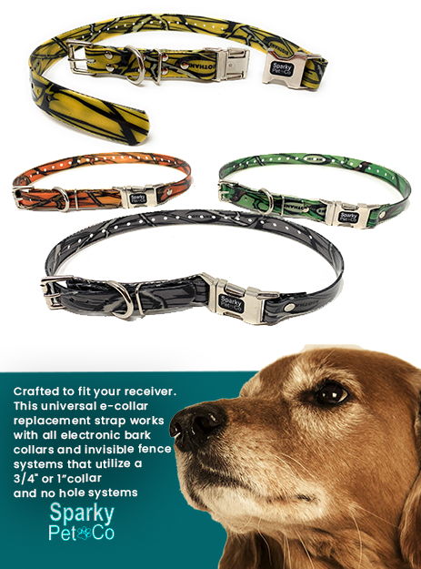 Sparky Pet Co 1" Camo Apollo ECollar Replacement Strap - Waterproof Biothane