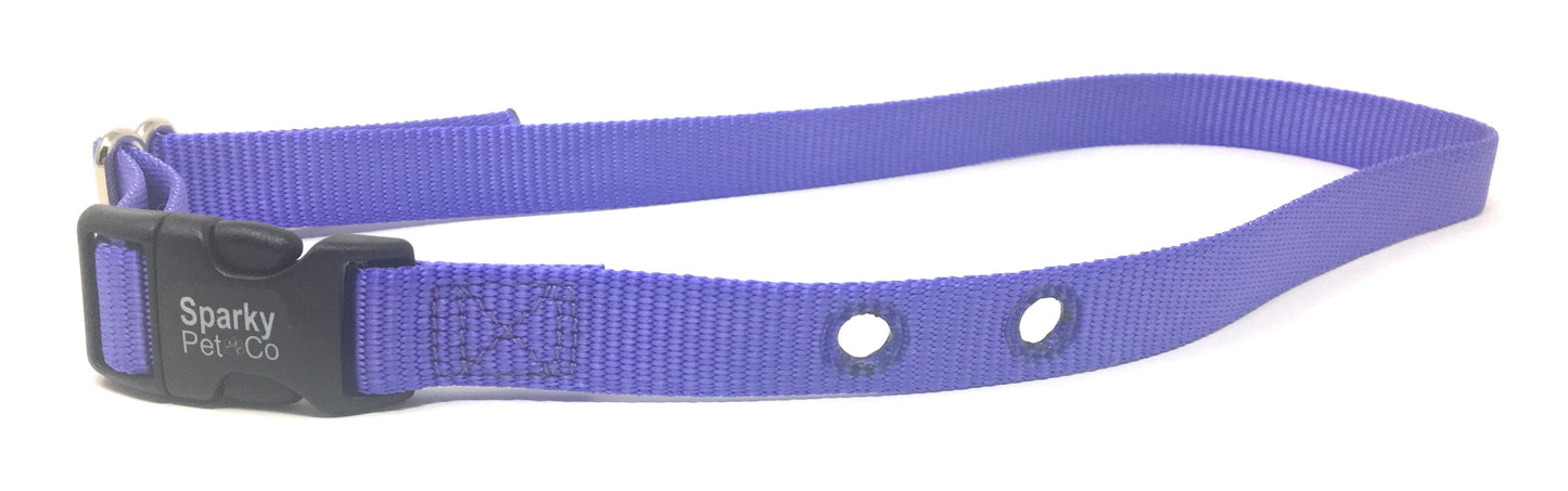 Sparky Pet Co 1" Replacement Nylon Collar with 2 Holes - Spaced at 1.25" Apart - 15 Colors