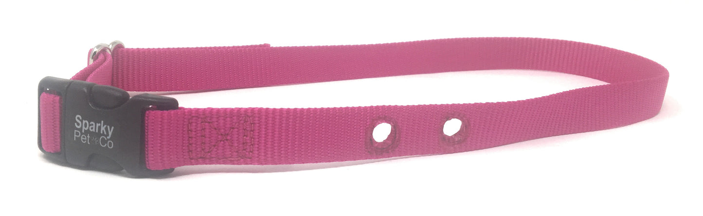 Sparky Pet Co 1" Replacement Nylon Collar with 2 Holes - Spaced at 1.25" Apart - 15 Colors