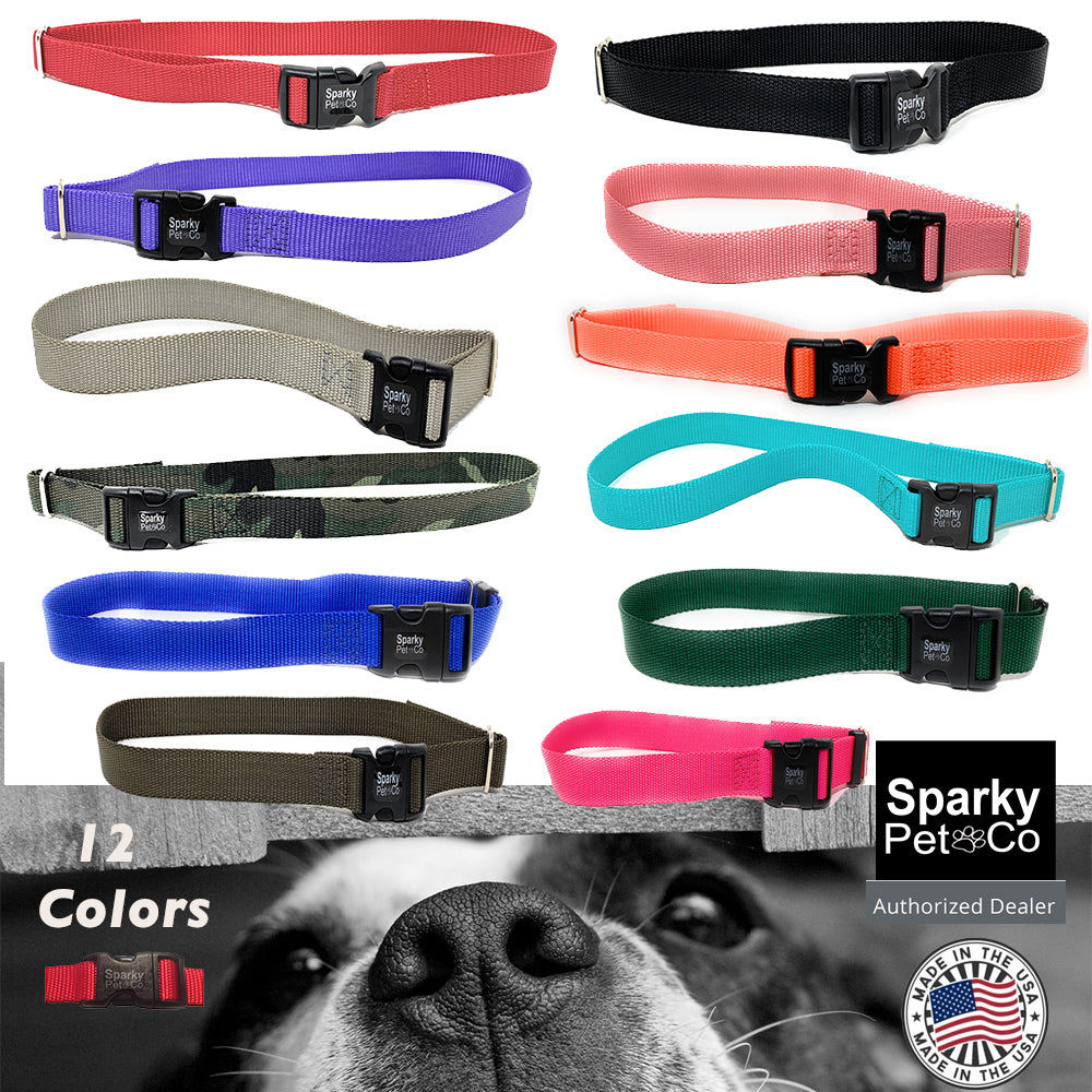 Sparky Pet Co 3/4" Solid Nylon Receiver Replacement Strap – Compatible with PetSafe YardMax, Stay + Play, and Stubborn Dog Systems - Red