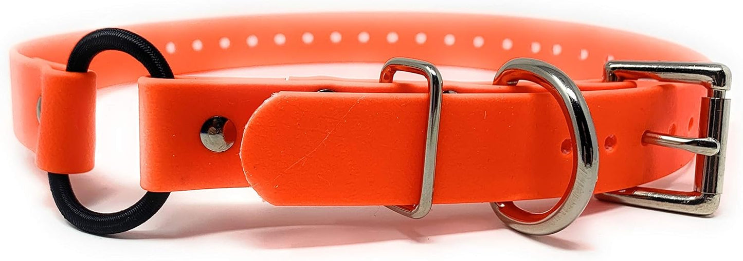 Sparky Pet Co 1" Titan Waterproof Biothane Bungee Receiver Replacement Strap - Neon Orange / Black