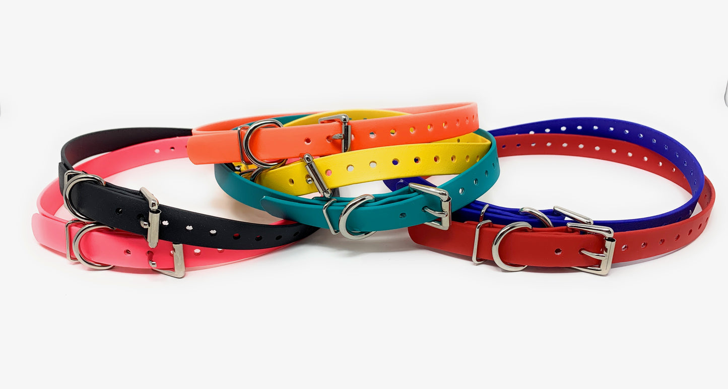 Sparky Pet Co 1" Waterproof Biothane Replacement Roller Buckle Dog Collar - Red