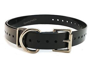 (2)Sparky Pet Co 3/4" Black Nylon Dog Strap, set of 2 - Black