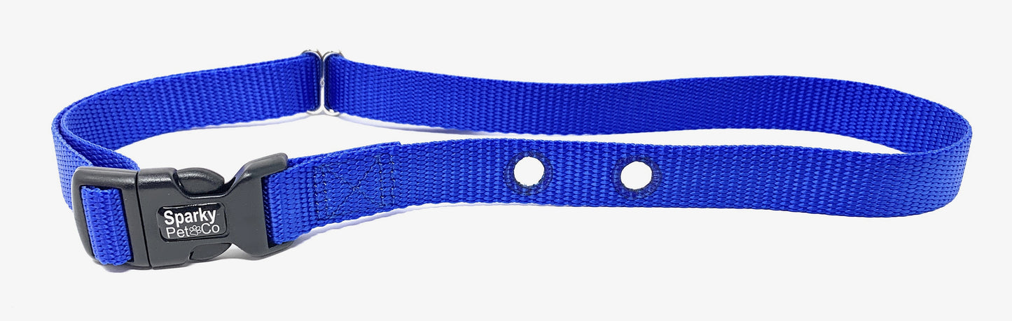Sparky Pet Co 3/4" Replacement Nylon Collar with 2 Holes -Spaced at 1.25" Apart - 15 Colors