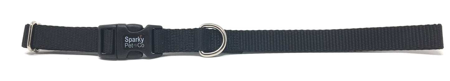 Sparky Pet Co 3/4" Universal Clip-N-Go Adjustable Nylon Dog Collars (Variants)