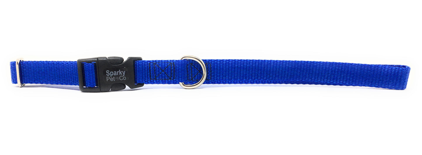 Sparky Pet Co 3/4" Universal Clip-N-Go Adjustable Nylon Dog Collars (Variants)