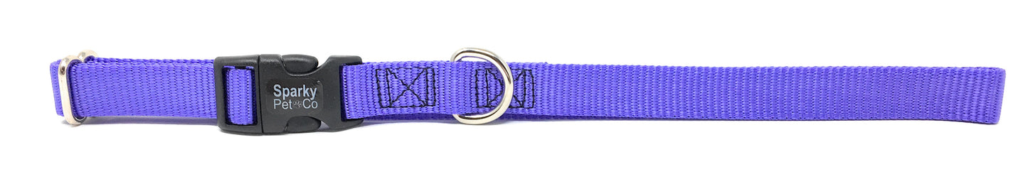 Sparky Pet Co 3/4" Universal Clip-N-Go Adjustable Nylon Dog Collars (Variants)