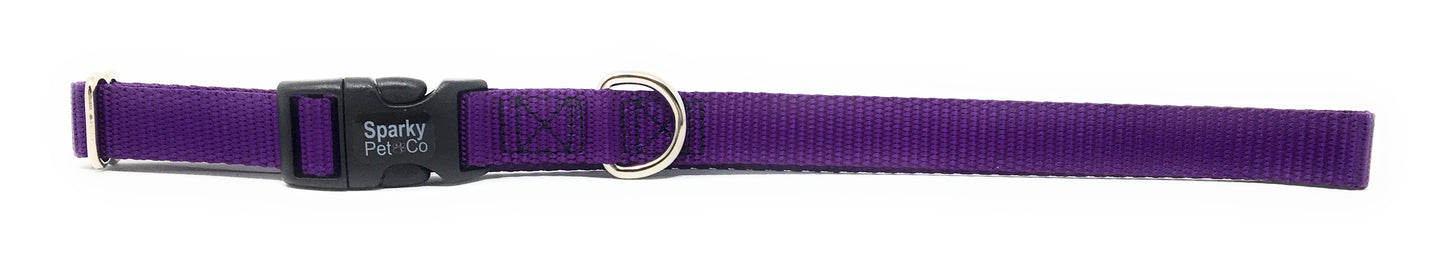 Sparky Pet Co 3/4" Universal Clip-N-Go Adjustable Nylon Dog Collars (Variants)