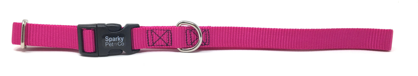 Sparky Pet Co 3/4" Universal Clip-N-Go Adjustable Nylon Dog Collars (Variants)