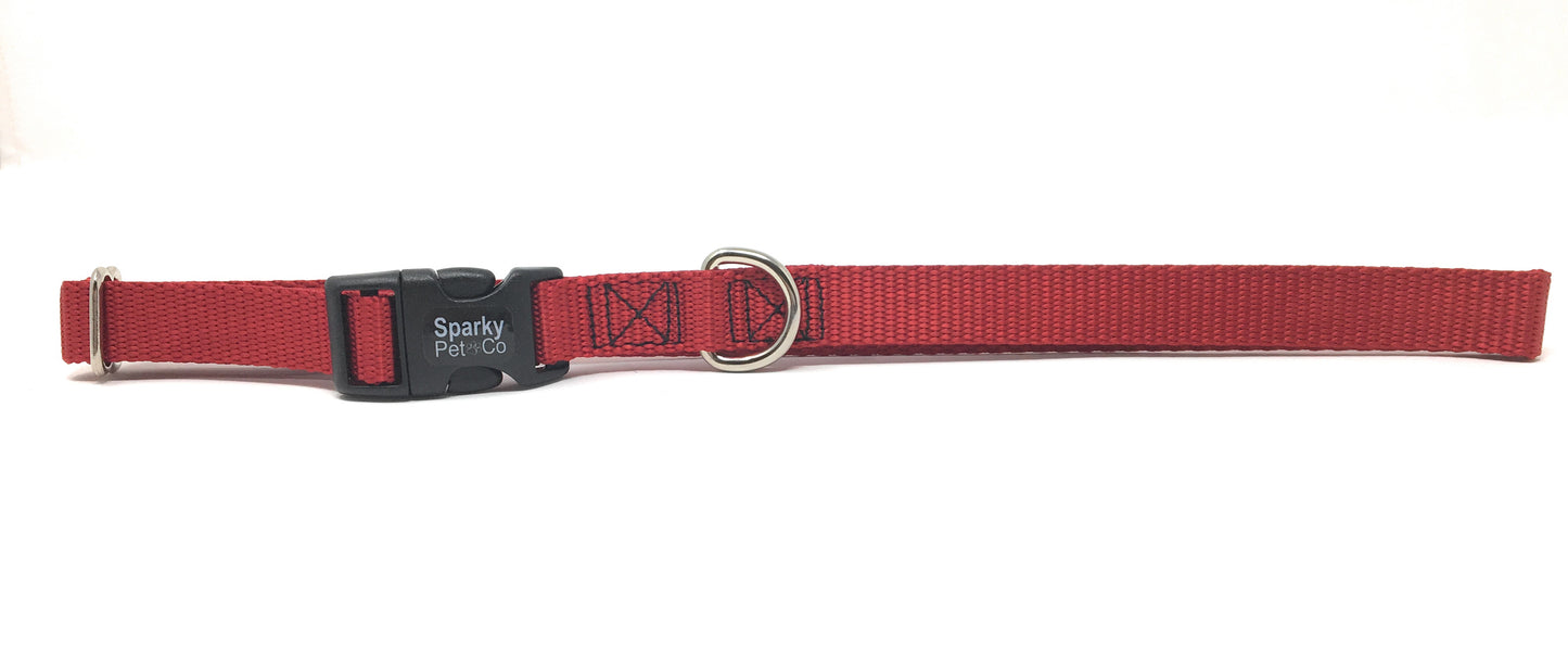 Sparky Pet Co 3/4" Universal Clip-N-Go Adjustable Nylon Dog Collars (Variants)
