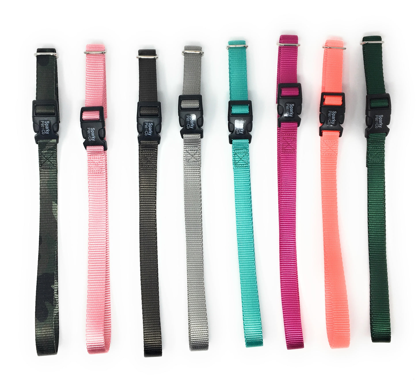 3/4" SOLID Nylon Replacement Universal No Hole Dog Strap Collars