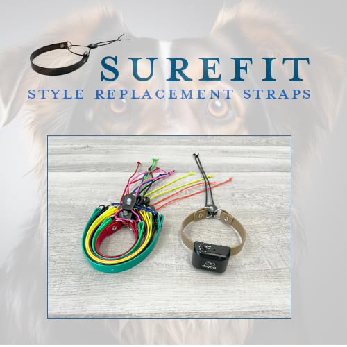 Sparky Pet Co Small Dog GPS Replacement Collar – Adjustable Bungee Multi-Hole Flex, 3/4" Wide, Toggle Closure - Yellow
