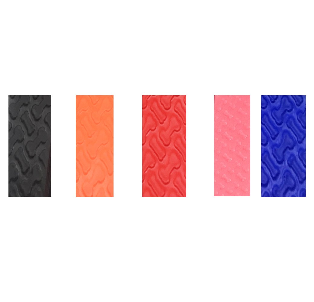 Sparky PetCo Biothane Universal Bone Pattern Embossed Dog Strap 3/4" Neon Orange