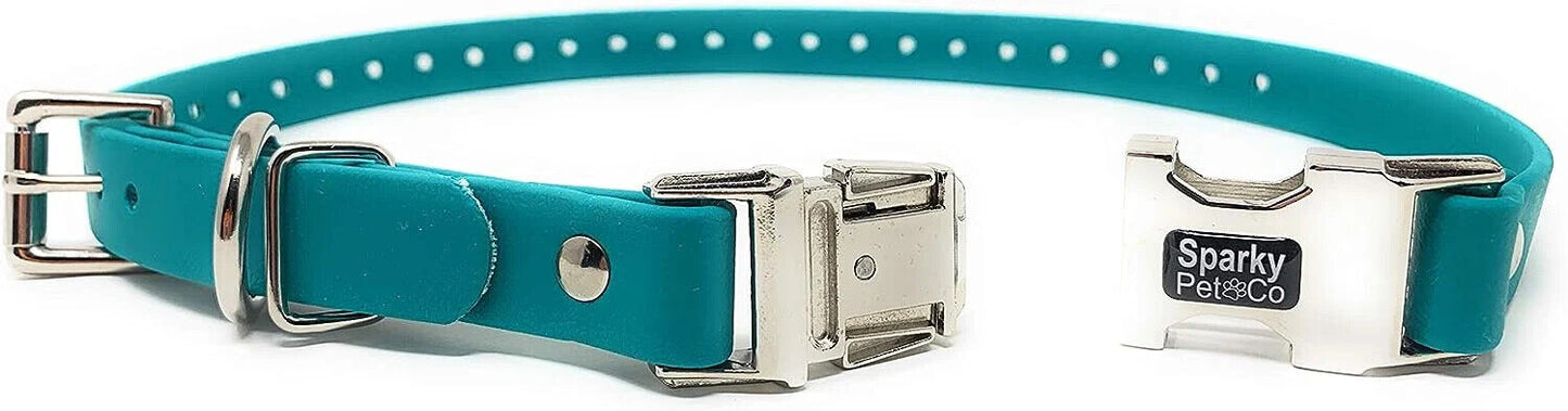 Sparky Pet Co Apollo ECollar Replacement Strap Biothane Double Buckle Metal Clasp (Variants)