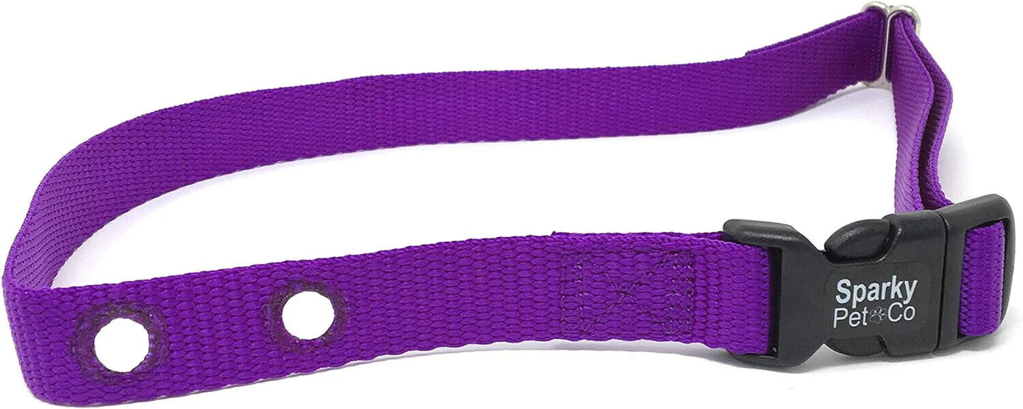 Sparky Pet Co 3/4" Nylon E-Collar Replacement Strap – 2-Hole 1 5/8" Apart – Universal Fit for Dog Fence Systems (Variants)