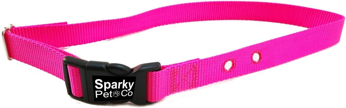 Sparky Pet Co 3/4" Nylon E-Collar Replacement Strap – 2-Hole 1 5/8" Apart – Universal Fit for Dog Fence Systems (Variants)