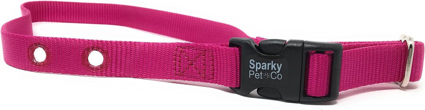 Sparky Pet Co 3/4" Nylon E-Collar Replacement Strap – 2-Hole 1 5/8" Apart – Universal Fit for Dog Fence Systems (Variants)