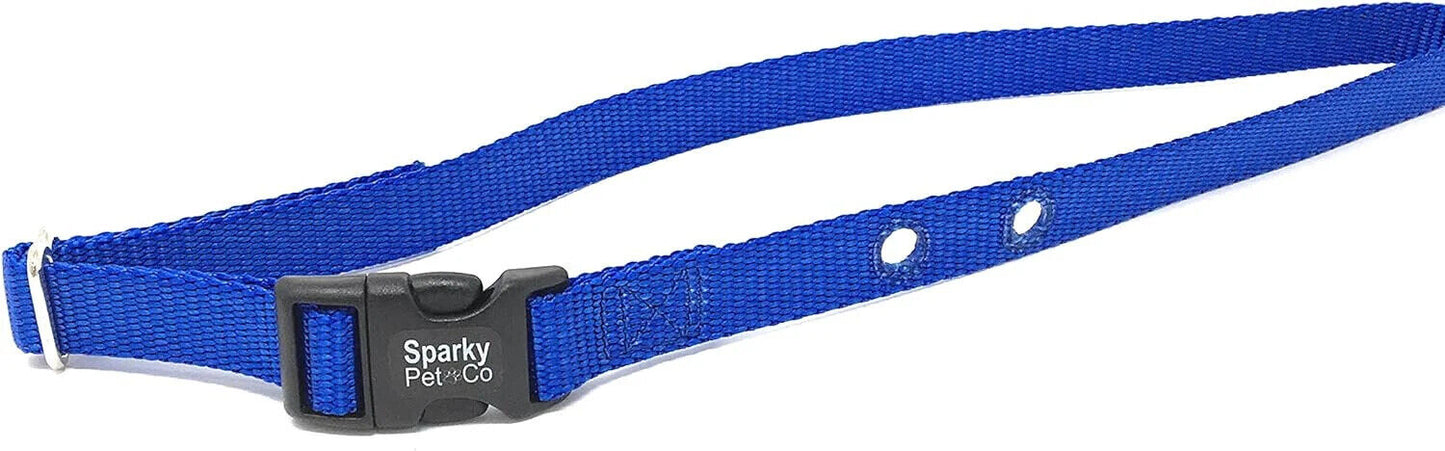Sparky Pet Co 3/4" Nylon E-Collar Replacement Strap – 2-Hole 1 5/8" Apart – Universal Fit for Dog Fence Systems (Variants)