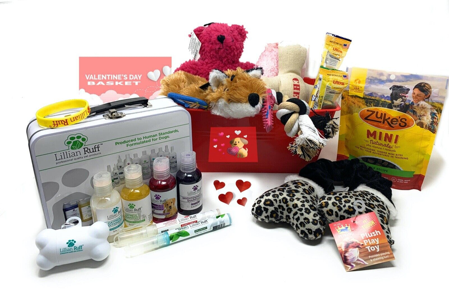 Happy Valentines to Your Best Friend with a Tail Wagging Valentines Basket- Dog