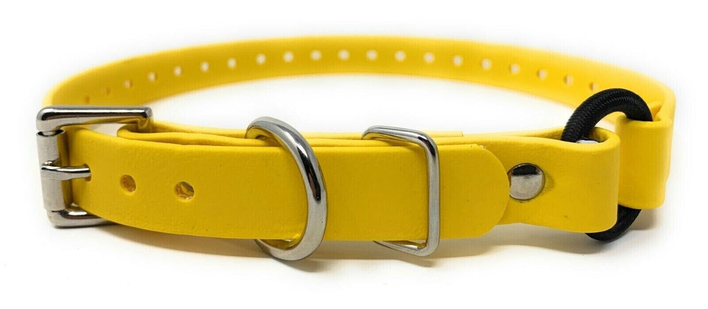 Sparky Pet Co - 1" ECollar Replacement Strap - Bungee Loop Dog Collar - Waterproof Biothane - Adjustable - Metal Clasp - for Invisible Fence Systems - 7 Colors