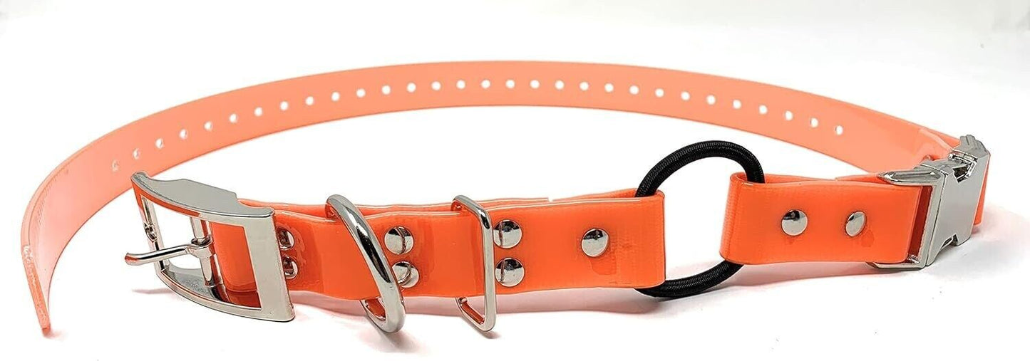 Sparky Pet Co 1" Zeus Biothane ECollar Replacement Strap - Bungee Loop Dog Collar - 7 Colors