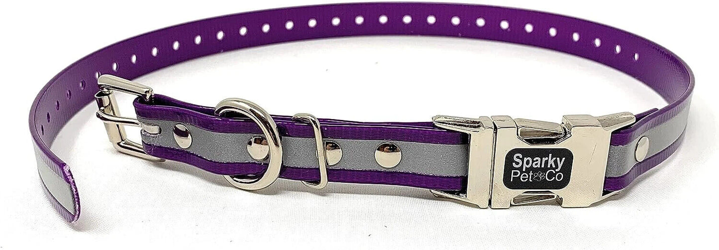 Sparky Pet Co Apollo ECollar Replacement Strap Biothane Double Buckle Metal Clasp (Variants)