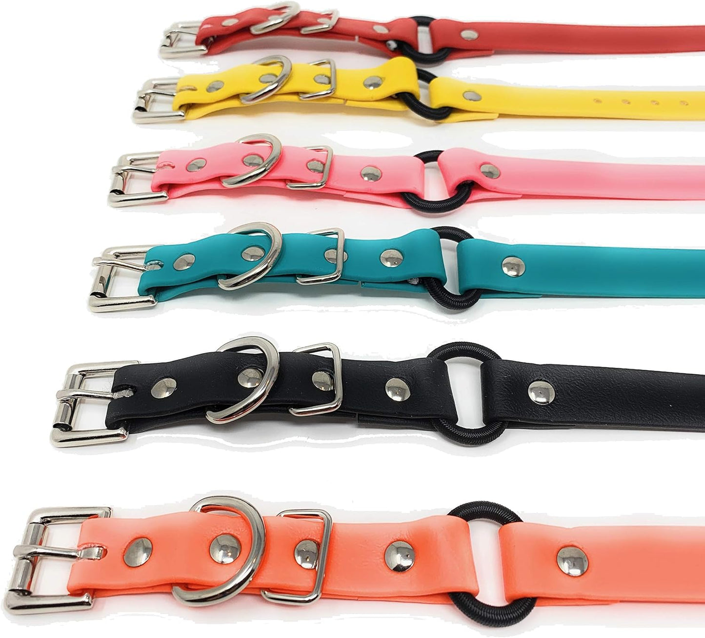 Sparky Pet Co - 1" ECollar Replacement Strap - Bungee Loop Dog Collar - Waterproof Biothane - Adjustable - Metal Clasp - for Invisible Fence Systems - 7 Colors