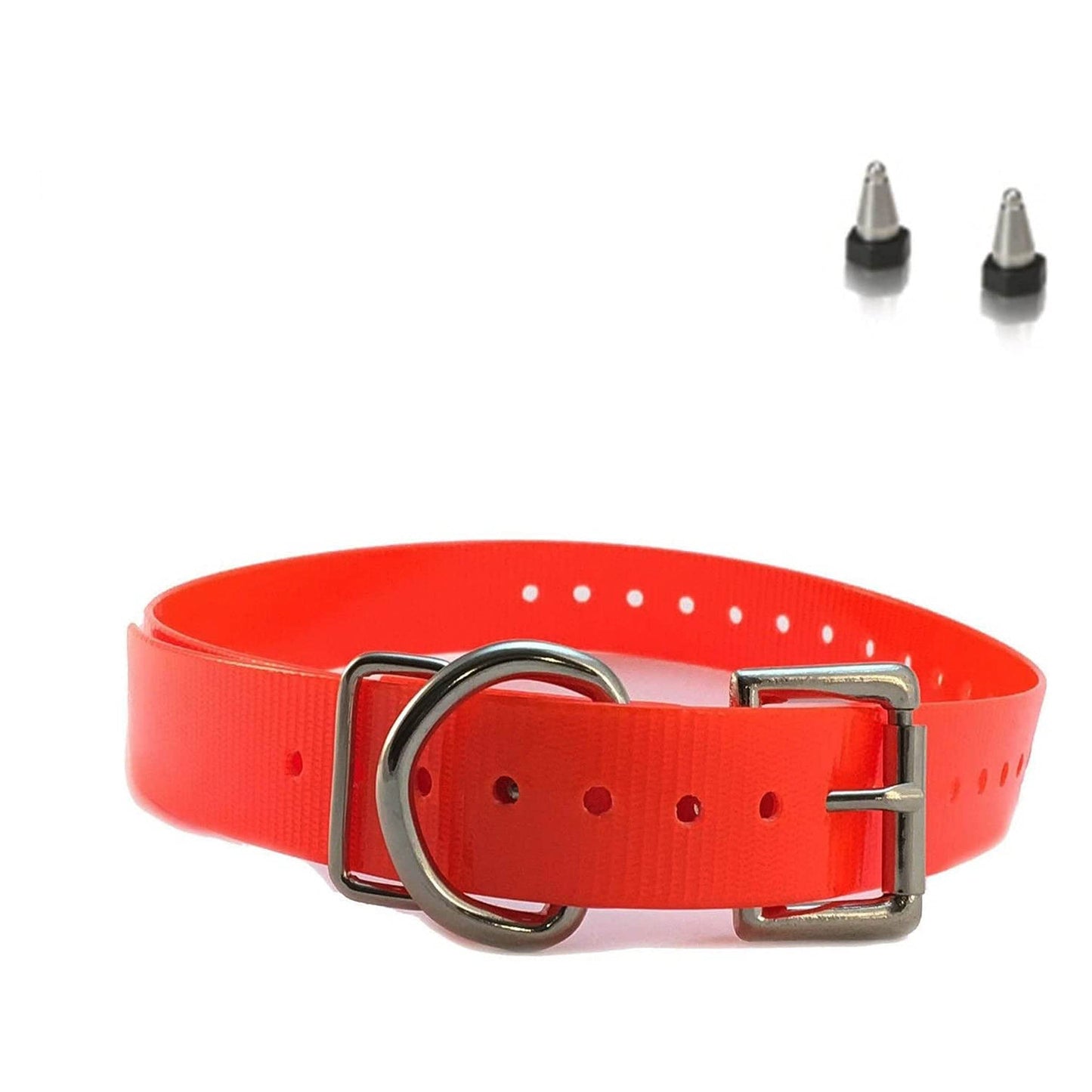 DOGTRA 3/4" Contact Points & 3/4" SPC High Flex Replacement Strap - Neon Orange