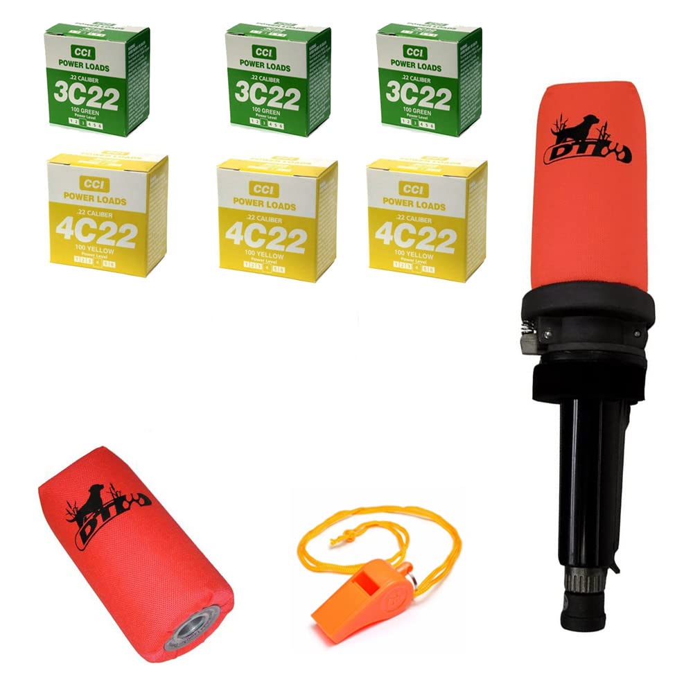 Pro Dummy Launcher Nylon Dummy 6 Boxes Power Loads 3 Yellow 3 Green Whistle