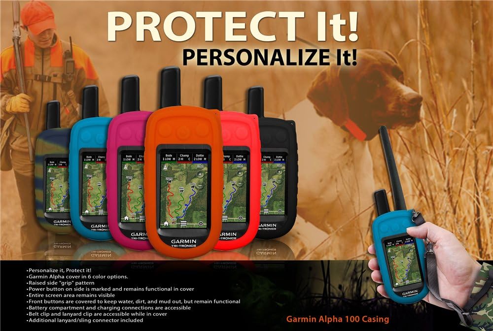 Garmin Alpha 100 Dog Tracking GPS Protective Case Cover Personalize It, Hot Pink