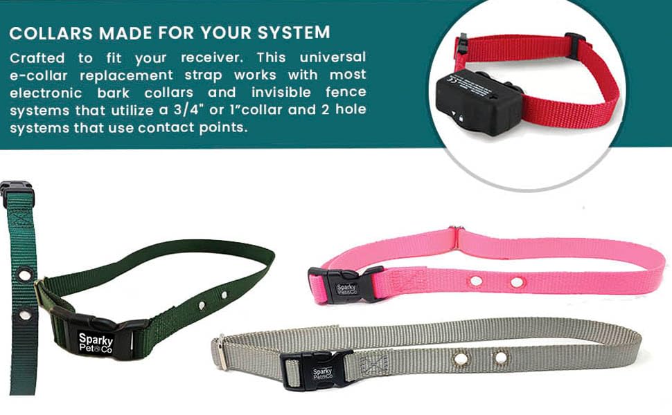 Sparky Pet Co 3/4" 2 Hole Nylon Replacement Receiver Strap 1.25 Between Holes - Purple